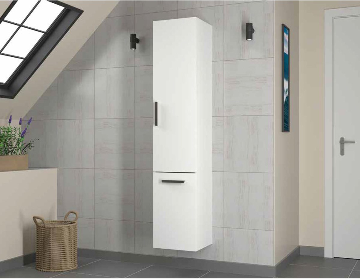 Çamaşır Sepetli Boy Dolap Banyo Dolabı